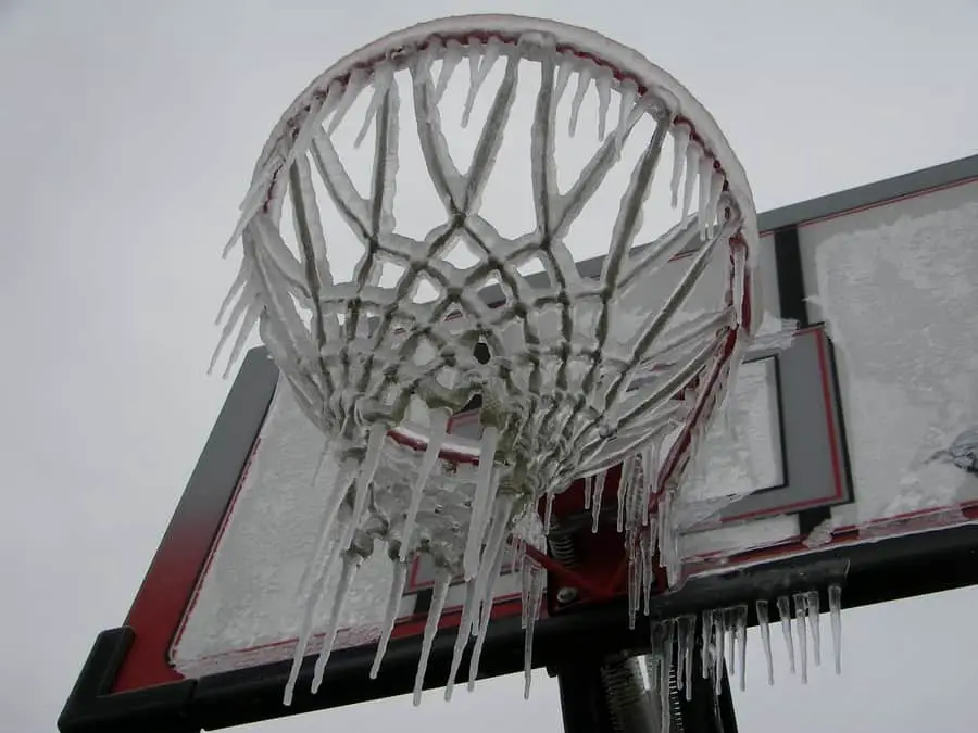winterizing portable basketball hoops